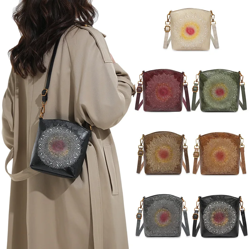 

Осень 202, этические сумки на плечо с подсолнухом для женщин, повседневные дорожные сумки на плечо, большие вместительные сумки-тоут с принтом