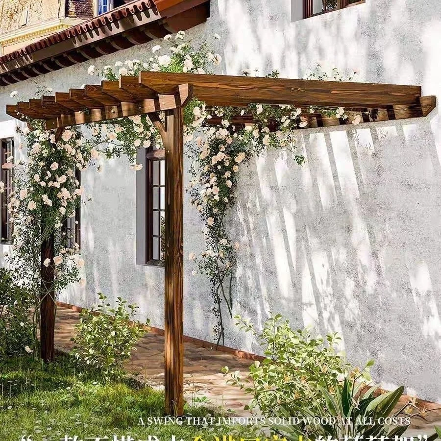 Carbonized grape  Simple outdoor flower Garden Outdoor European garden Antique flower Cheap household grape rack