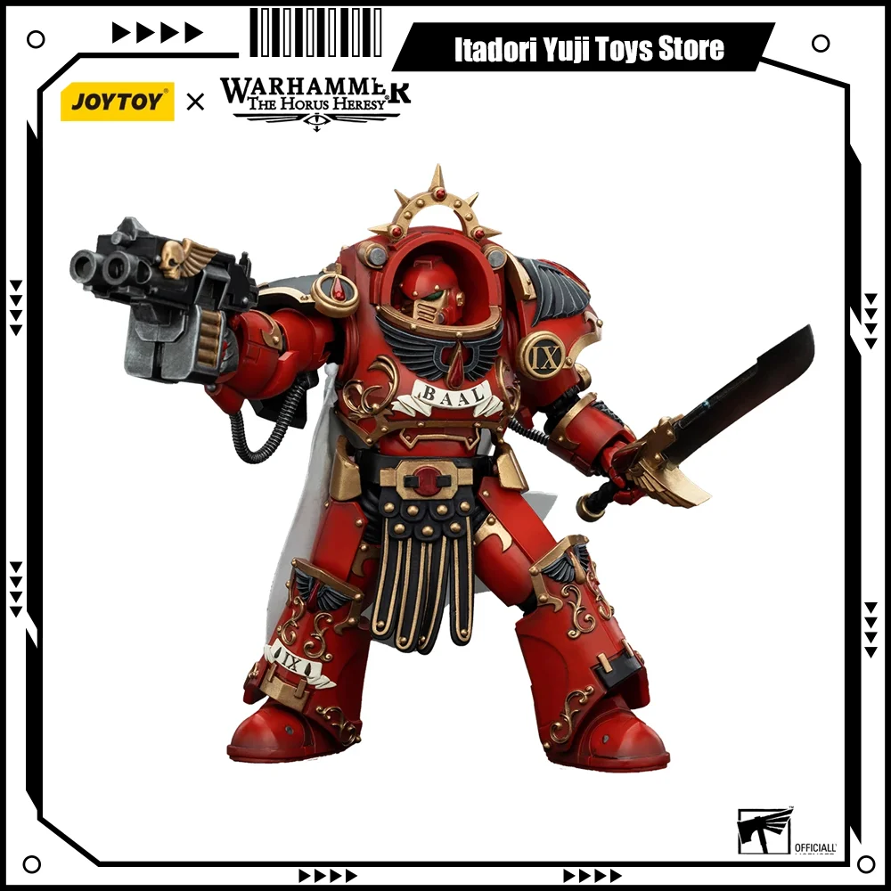 JOYTOY Warhammer 30K 1/18 ตัวเลขการกระทําอะนิเมะ Blood Angels Legion Praetor ใน Tartaros Terminator เกราะรูปของเล่นของขวัญ