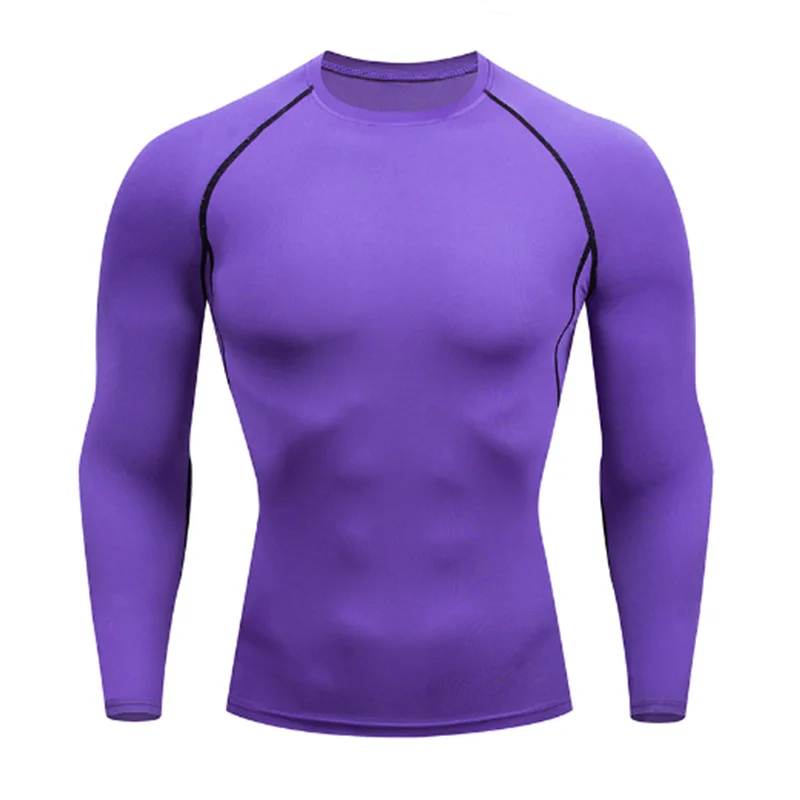 Compression Long Sleeve T Shirt Men Elastic Training T-shirt Gym Fitness Workout Tights Sport Jersey Athletic Running Shirt Men