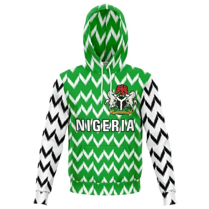 West Africa Nigeria Flag National Emblem Graphic Hoodies For Men And Women New In Hoodies & Sweatshirts Pullover Tops Streetwear