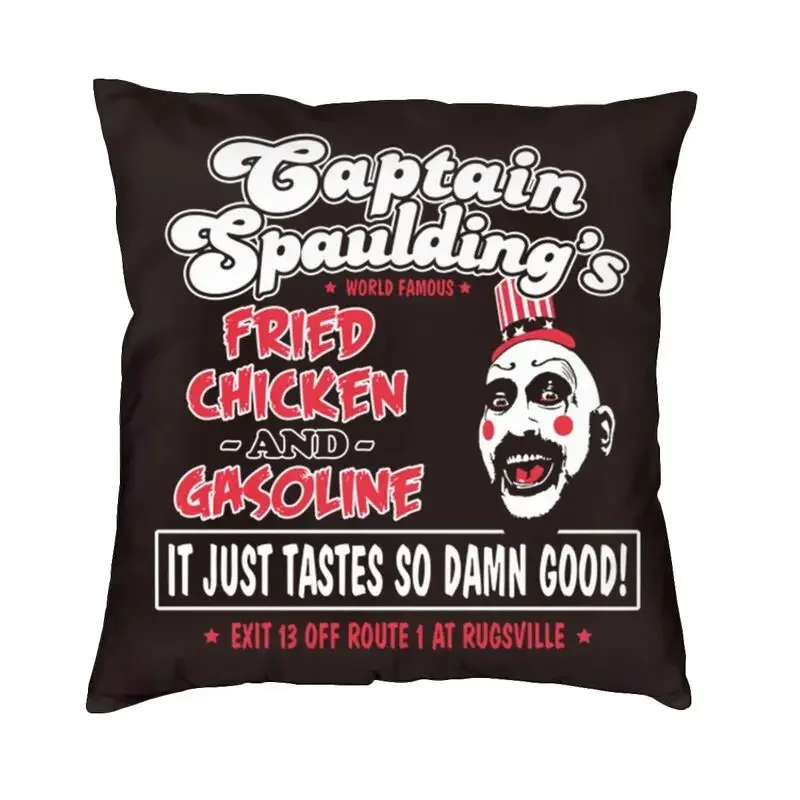 Funny Captain Spaulding Pillow Case 45x45cm Decor Home Luxury Cushion Cover Soft Pillowcase 3D Printing Outdoor Cushion