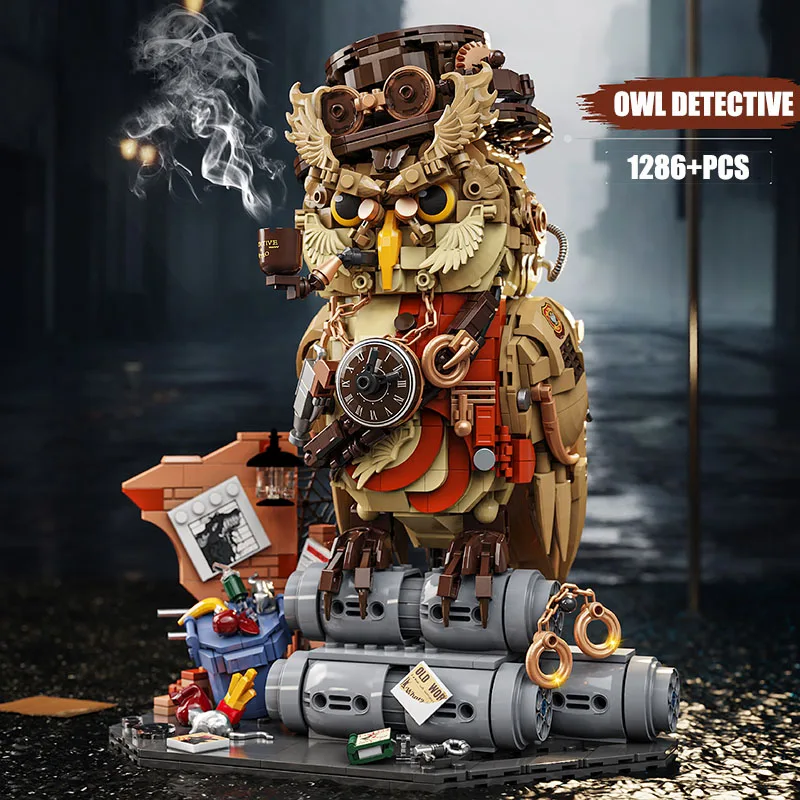 

MOC 1286 шт., набор строительных блоков с детективной совой, сборка «сделай сам», частные детективные совы, модель кирпича, комплект игрушек для детей, подарки для мальчиков
