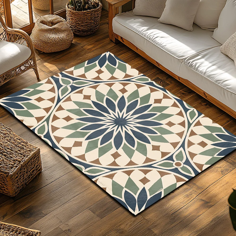 سجادة مزخرفة قابلة للغسل، سجادة أرضية غير قابلة للانزلاق، سجادة منطقة غرفة المعيشة وغرفة النوم، ديكور المنزل، سجادة بنمط تجريدي حديثة، سجادة ناعمة ومريحة #4