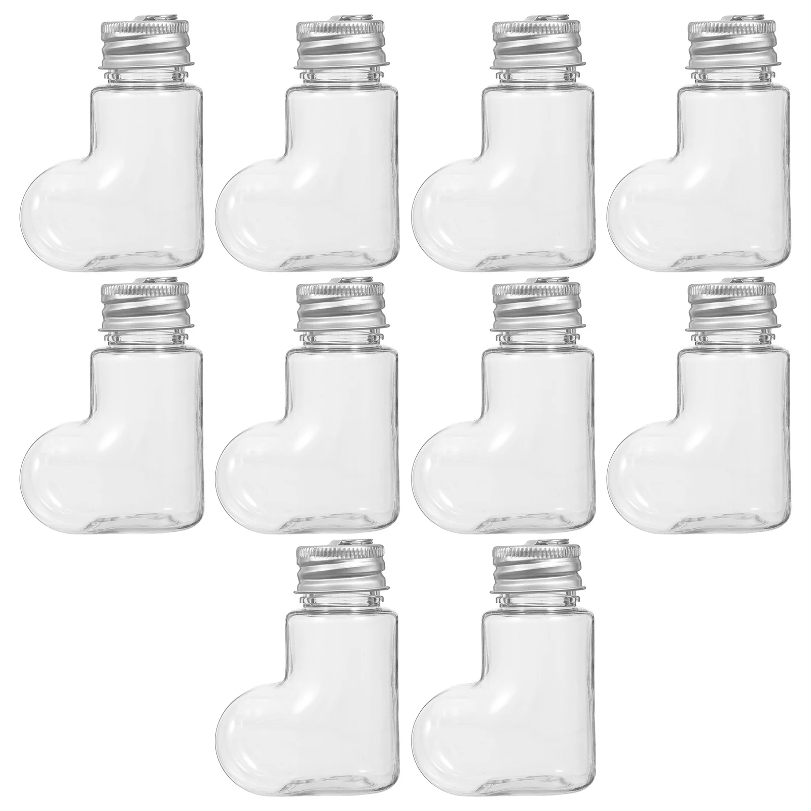 

20Pcs Christmas Sock Shape Plastic Bottles 50ml Fillable Hanging Ornament Balls Wishing Bottles DIY Holiday Decor