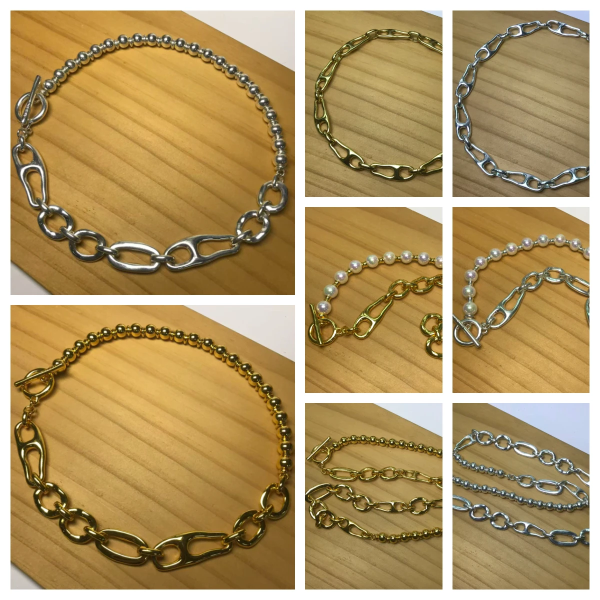 

2025 Classic Popular Jewelry, 925 High Quality Many Styles of Padlock Geometric Short Pearl Necklace Can Be Stacked and Adjusted