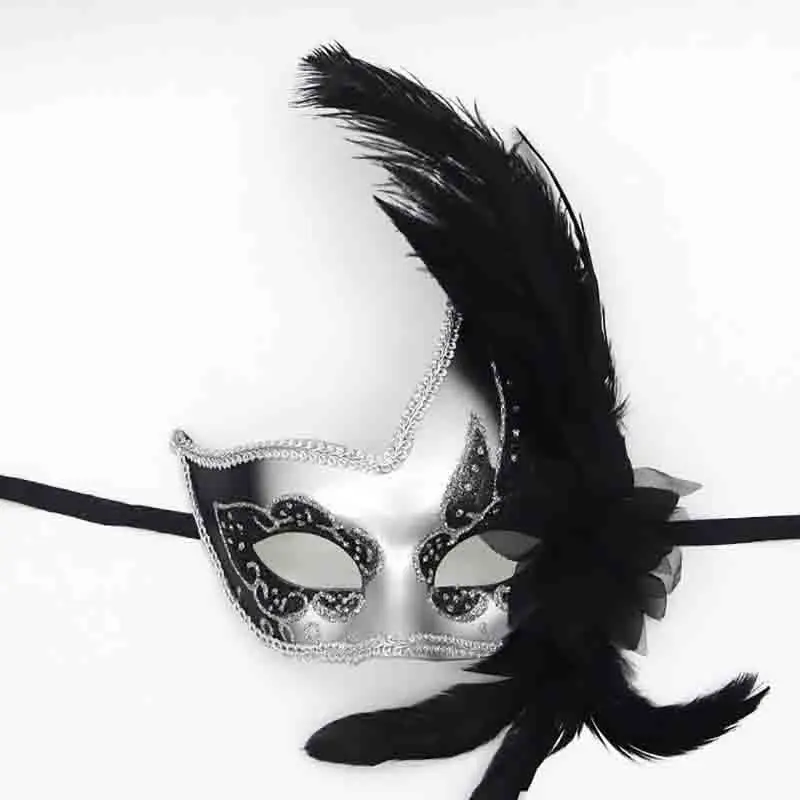 

Costume Mask Feather Flower Women Masquerade Mask Halloween Mardi Gras Festival Cosplay Bar Wedding Party Prom Dance Masque