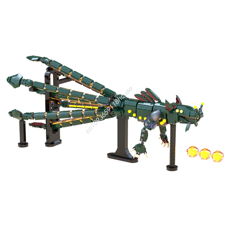 1917 pçs moc mar dragão leviatã subnautica modelo blocos de construção ideia modular crianças brinquedos diy presentes natal