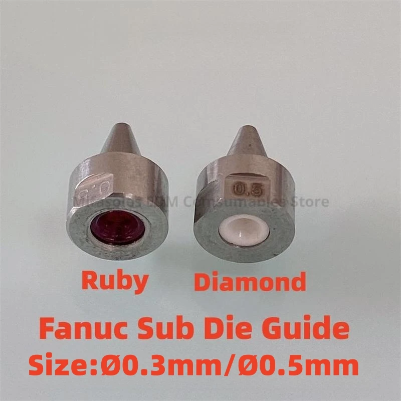 EDM Sub Die Guide Ø0.3/0.5mm Ceramic Ruby Guide F128 A290-8104-X620 F126 A290-8102-X620 for Fanuc series CNC Wire Cut Machines