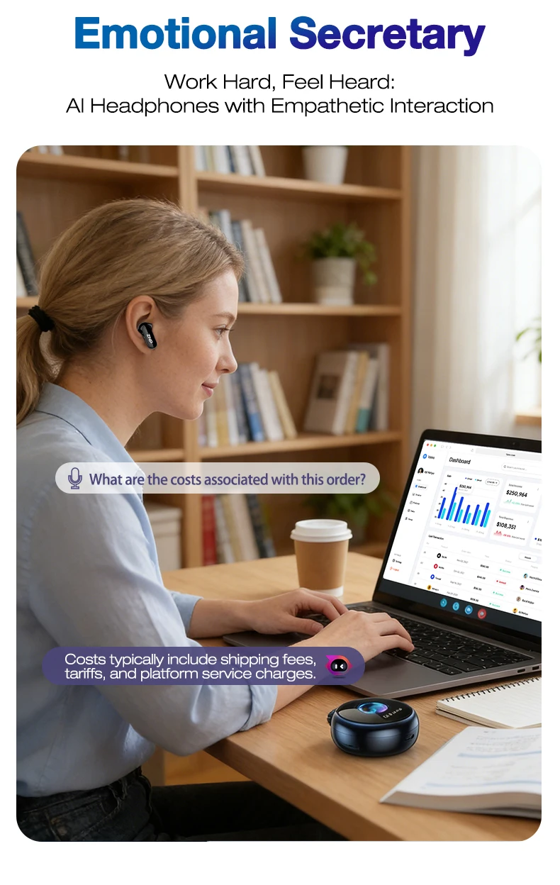 ZNP 2026 Smarte Bluetooth-Ohrhörer mit KI-Sprachassistent, emotionaler Begleitung, IP56 wasserdicht, Sport-KI-Übersetzer-Ohrhörer N03 – Detail 13