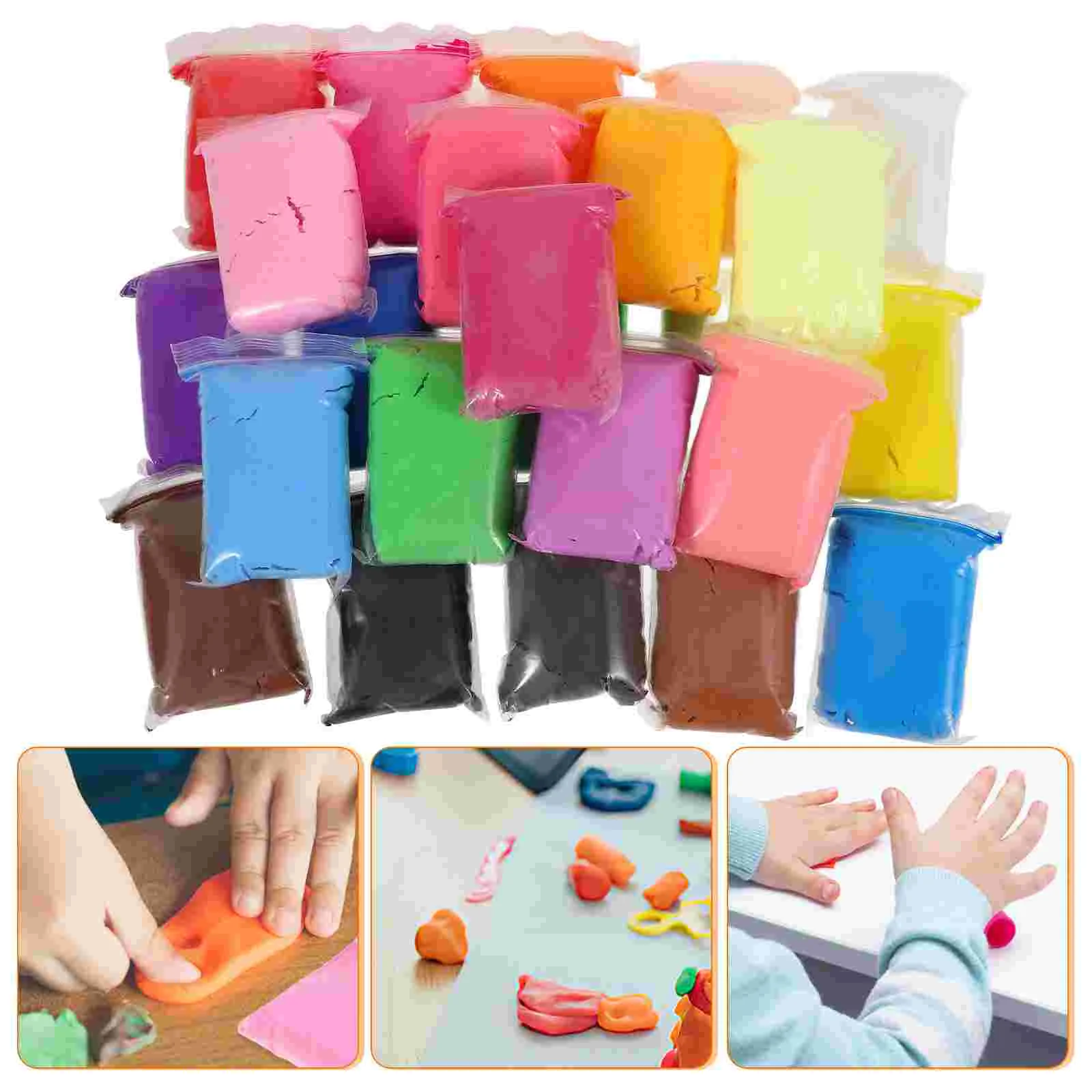 24 Bags Clay DIY Kit Teenager Kids Air Dry Sculpting Tools Accessories Resin Child