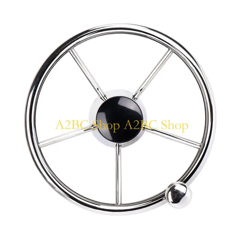 

A2BC Effortlessly Control Stainless Steel Marine Steering Wheel 13.5 Inch For Boats Designed For Smooth Handling And Longevity