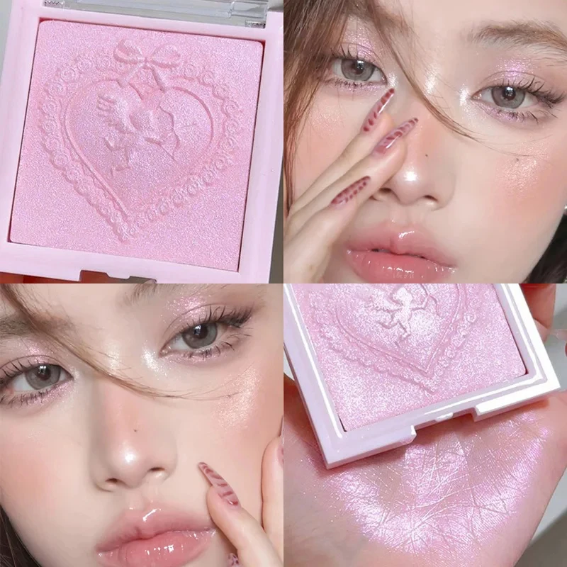 Placa de sombra de ojos de Ángel de alto brillo, paleta de Ojos de Flash fino de perla, polvo duradero, sombra de ojos coreana Cosméticos de brillo Facial