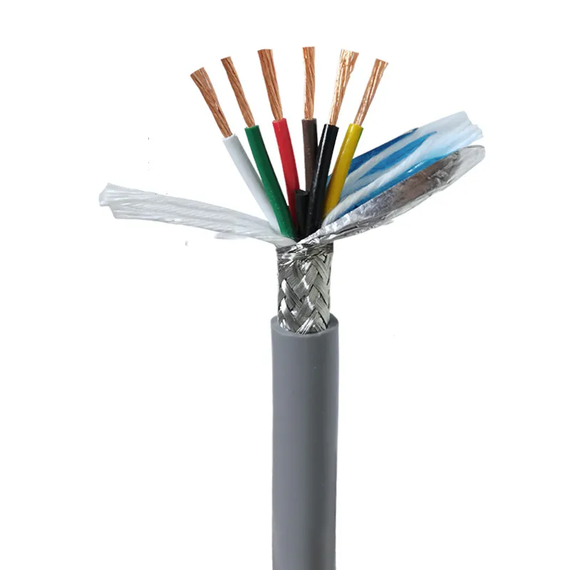 17/15/20/18/22AWG 2-8 core Towline shielded cable 1m PVC flexible wire resistance to bending corrosion resistant copper wire