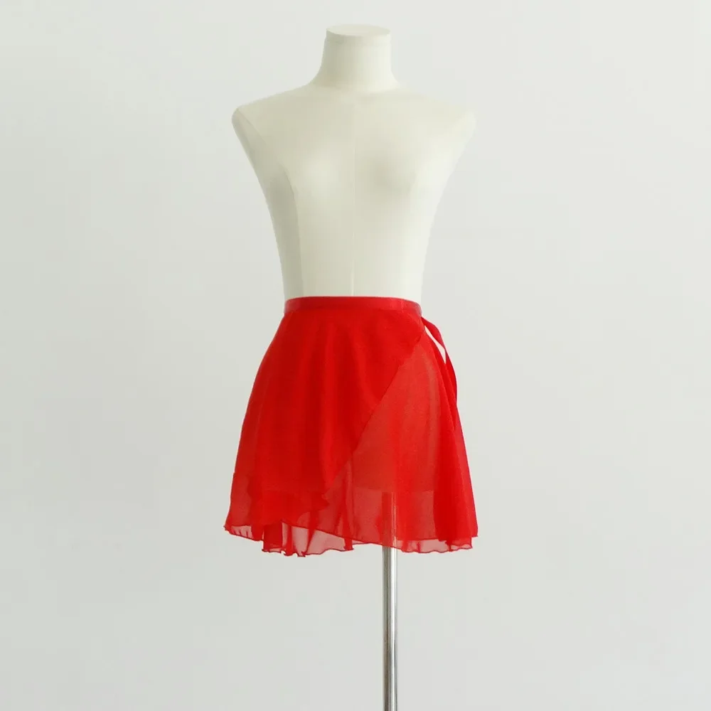 Children's Ballet Dance Skirt Girls' Practice Clothes Gauze Skirt Chiffon Apron Dancing Lace-up One-piece Skirt 2025