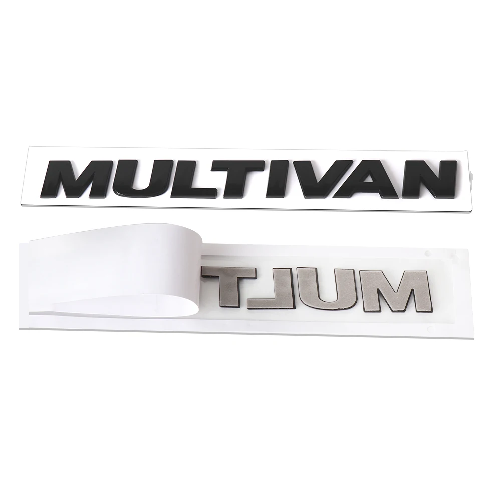 1pc 3D ABS Plastic MULTIVAN Car Letter Logo Sticker Tail Bumper Badge Auto Rear Trunk Emblem Decals For VW Styling Accessories