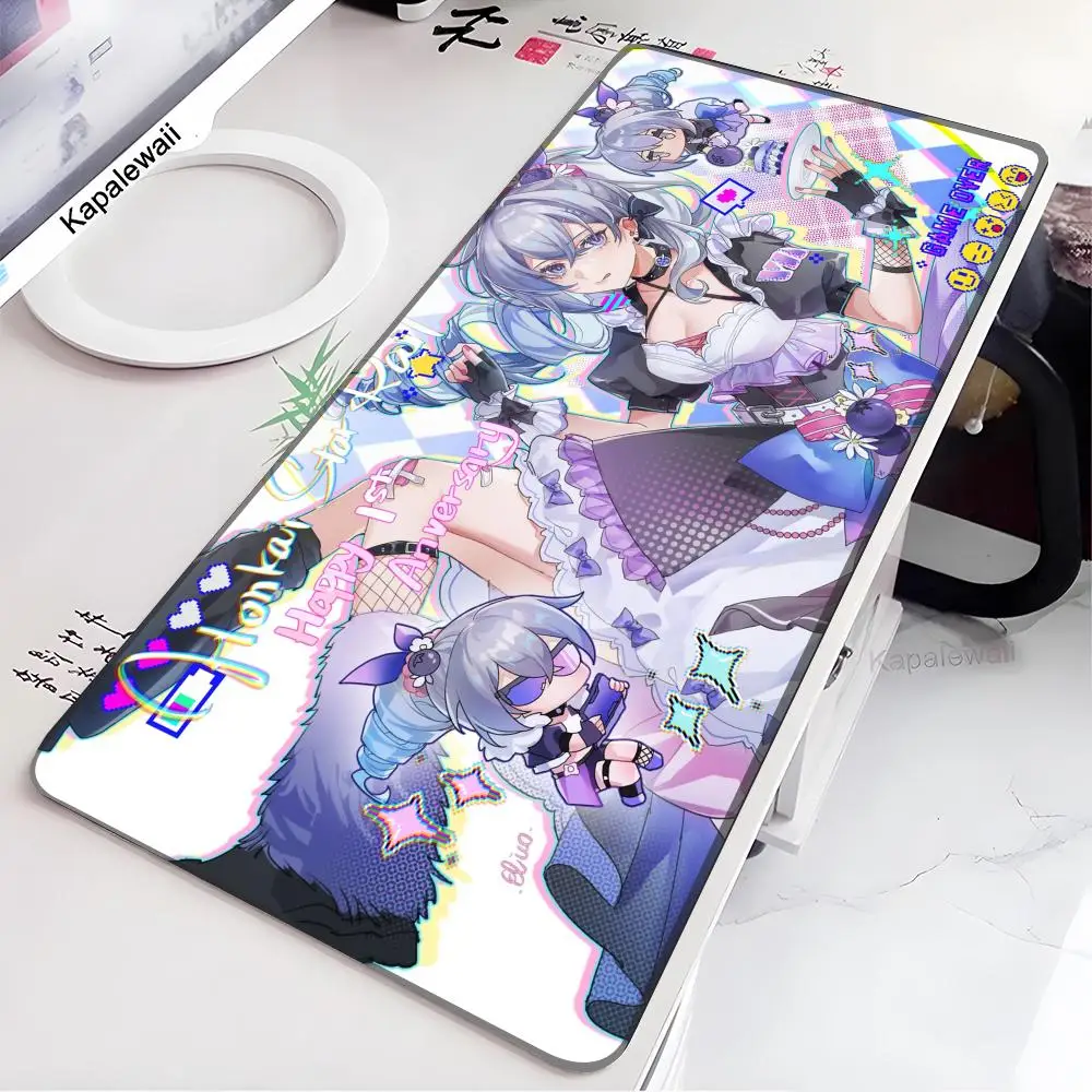 Honkai Star Rail Silver Wolf Mouse Pad Gamer video games Large Cute Keyboard Personality Pink 700x300mm Anime Carpet Laptop