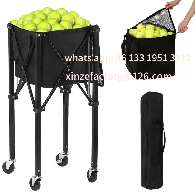Customizable folding tennis frame aluminum alloy tennis cart cart mobile portable coach car pick up ball basket tennis