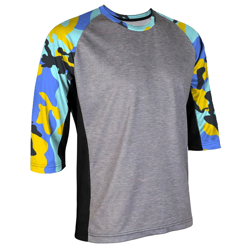 Fietsjersey met 3/4 mouwen voor heren, motorcrossshirts, fietskleding, off-road MTB-sportkleding, afdalpakken, top-tee, outdoor