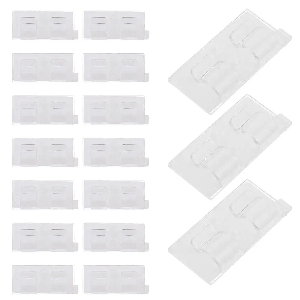 30Pcs String Light Clips Outdoor Transparent Sticky Cable Holders for Hanging Holiday Lights Patio Deck Garden Secure No Tool