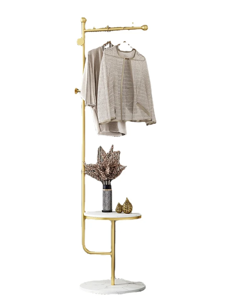 

ZC Floor High-End Bedside Table Coat Rack Integrated Bedroom and Household Hanger