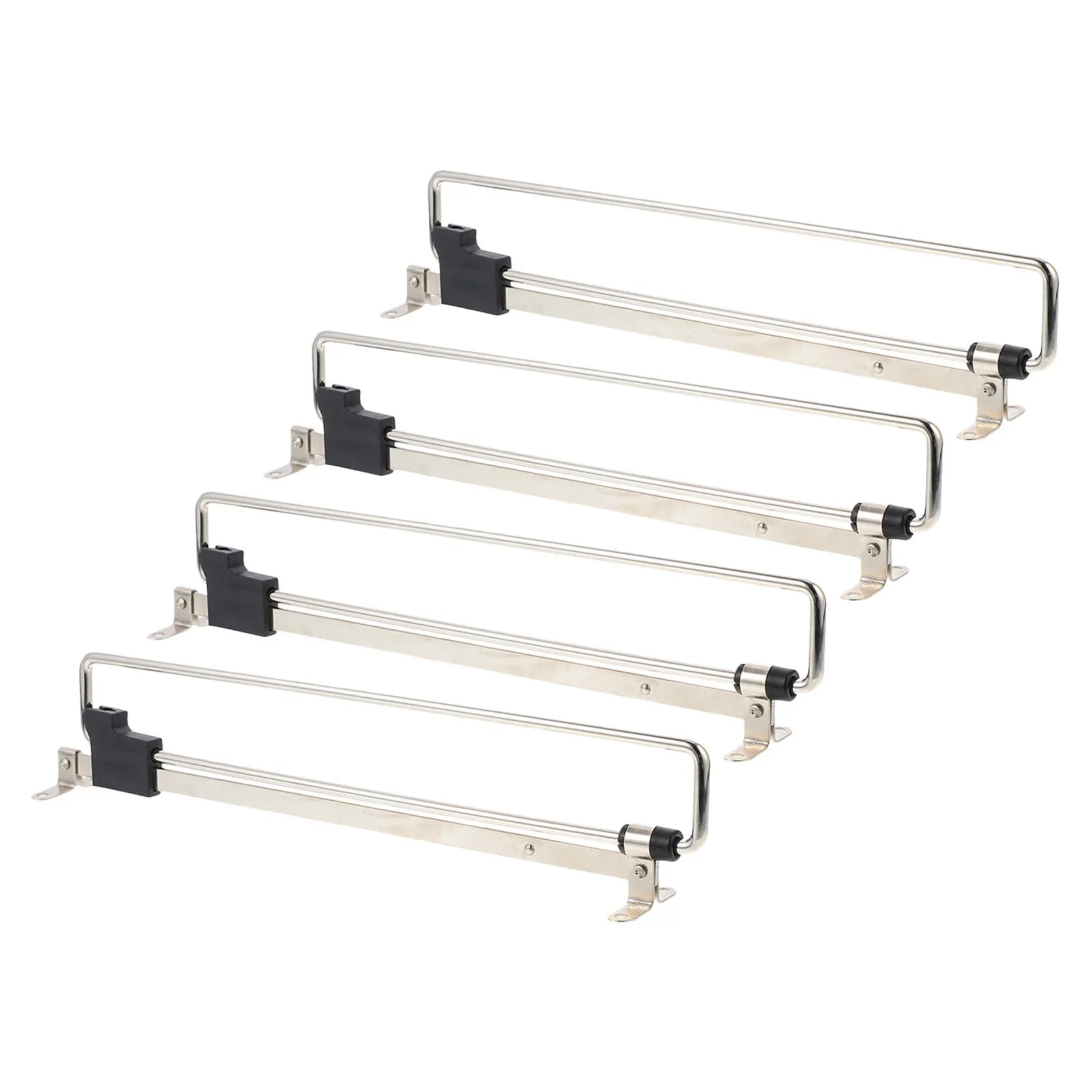 Extendable Pull Out Closet Rod 4 Pack Adjustable Retractable Wardrobe Hanging Rails for Space Saving view 4