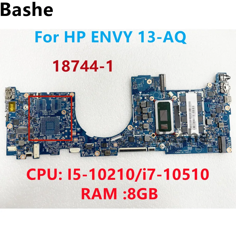 For HP ENVY 13-AQ  Laptop Motherboard CPU:I5-10210/ I7-10510 RAM:8GB 18744-1 L72578-601 L63124-601100% Tested Fully OK