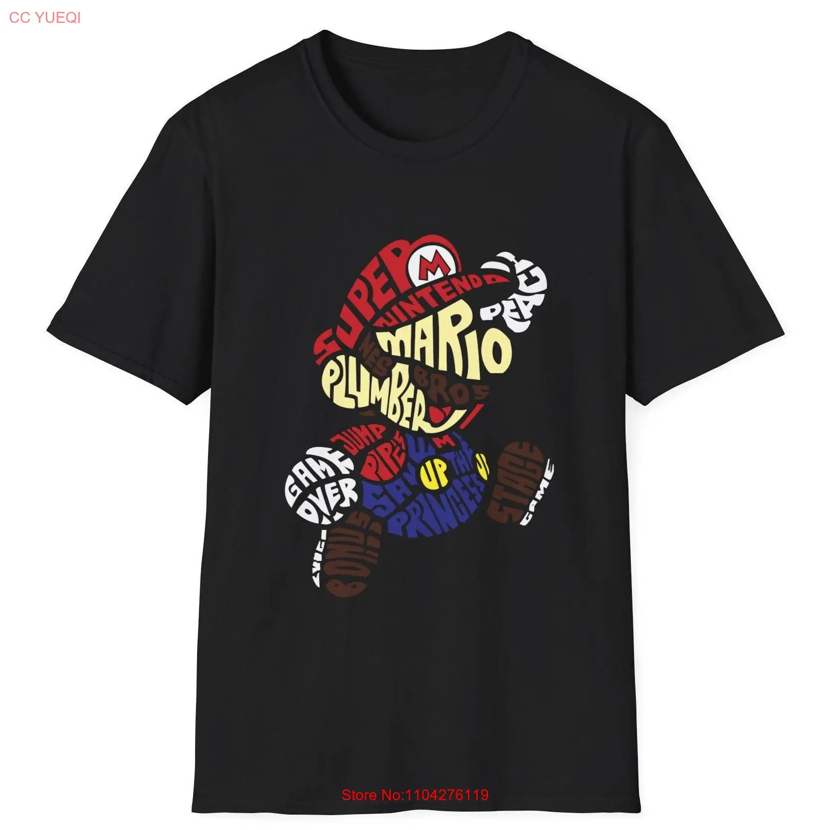 Super M Bros Paper T Shirt  long or short sleeves