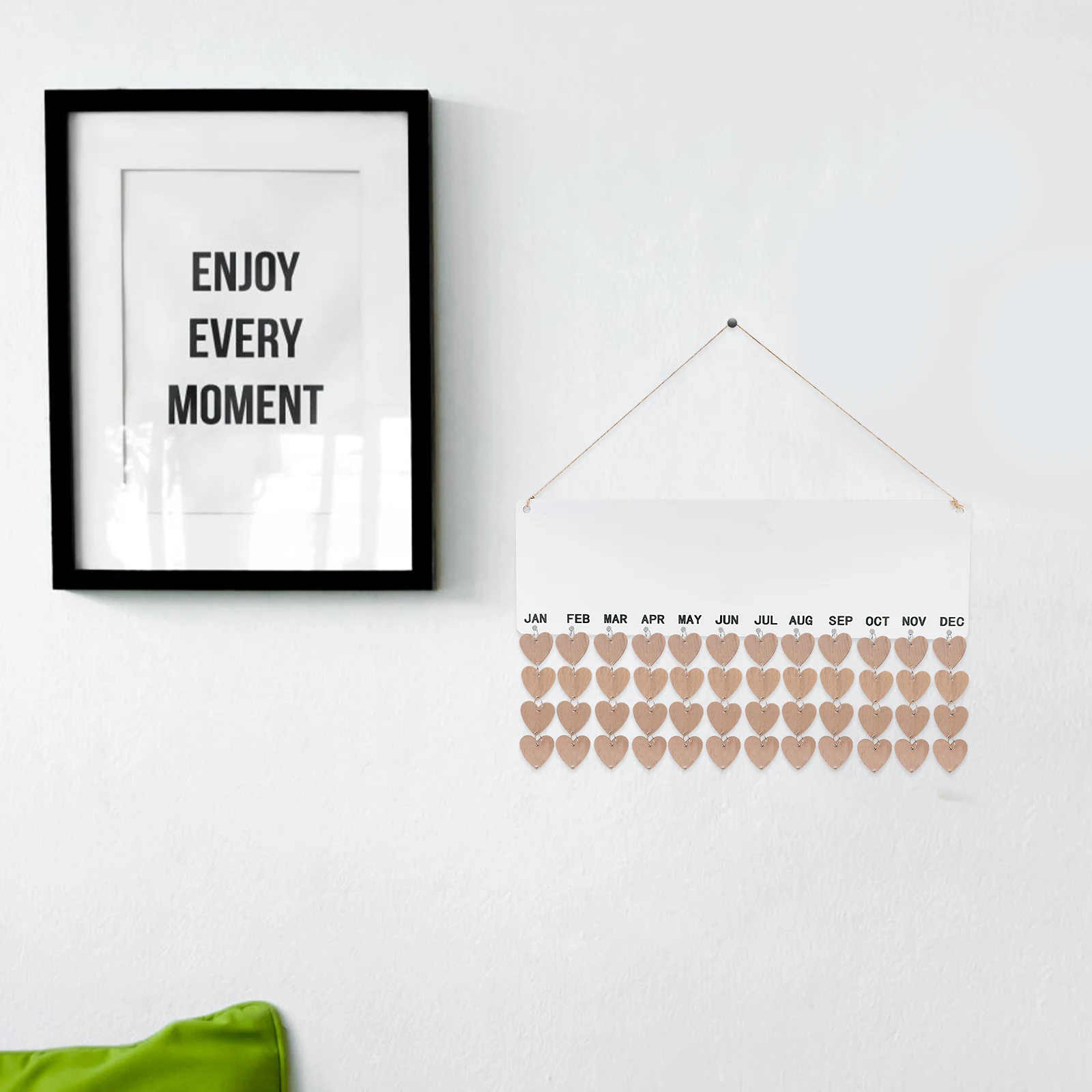 

50 Pcs Wood Chip Hanging Board Accessories Rustic Decor Family Birthday Reminder Calendar Tags Wooden Plaque Decorate Office
