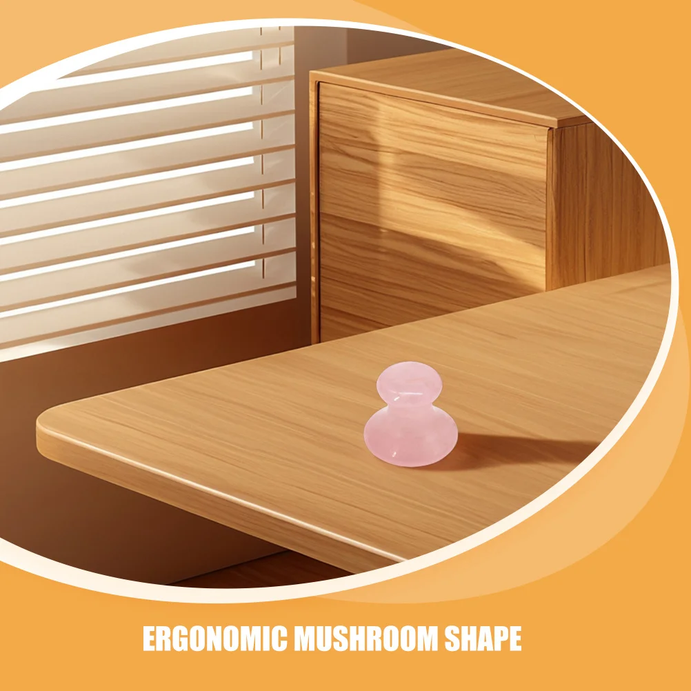 휴대용 얼굴 괄사 스톤 세트 옥 버섯 마사지기 피부 탄력 미니 아이 롤러 크리스탈 스크래핑 도구