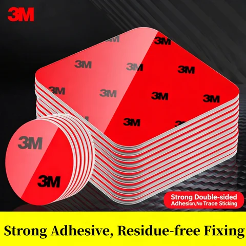 3M 10pcs 5108 Double Sided Tape Square/Round Strong Fixing Adhesive High Viscosity Traceless Tape Car Special Fixing Stick