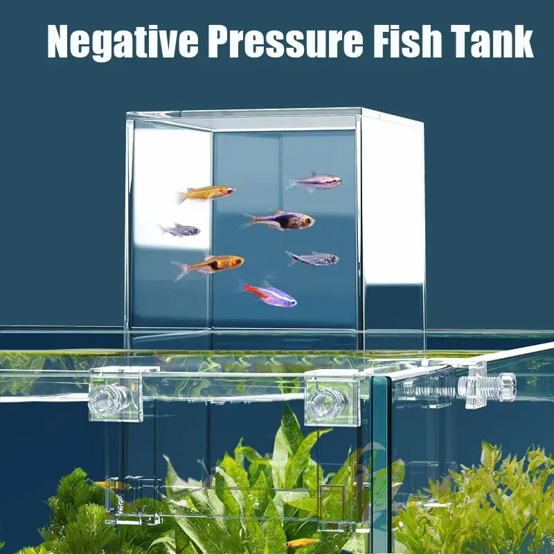 Creative Aquarium Tanks Negative Pressure Fish Tank Ecological Aquascape Decoration Small Fish Pot Isolation Aquatic Fish Bowl - Image 2
