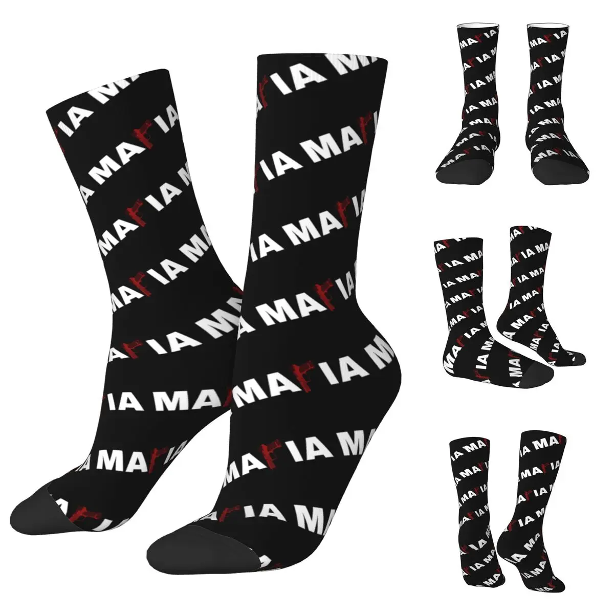 Mafia Unisex Socks,Hip Hop 3D Print Happy Socks Street Style Crazy Sock