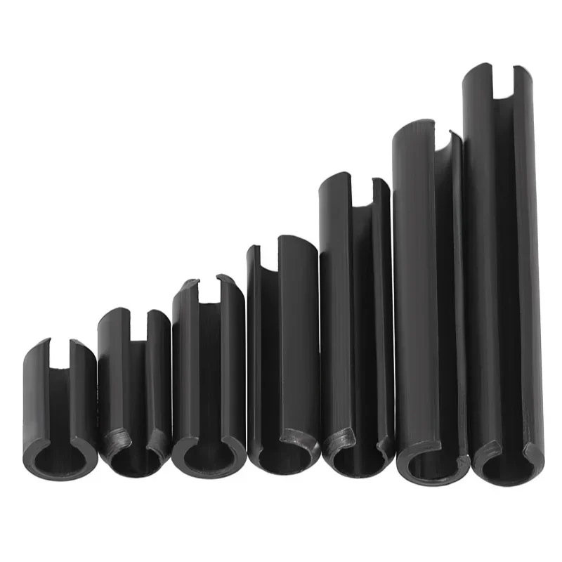 65Mn Schwarzer Schlitzfederstift M1.5-M12 Elastischer Rollstift Geteilter Dübel Spannstift – Detail 5