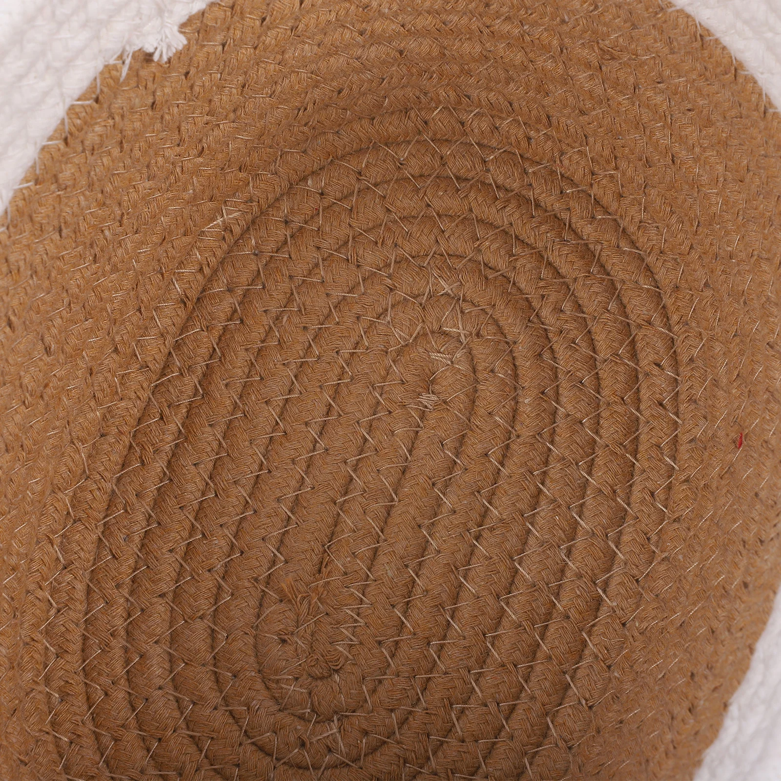 

2Pcs Decorative Woven Basket Cotton Rope Texture for Bedroom Sundries Organizer Cotton Rope Basket Snack Storage Holder