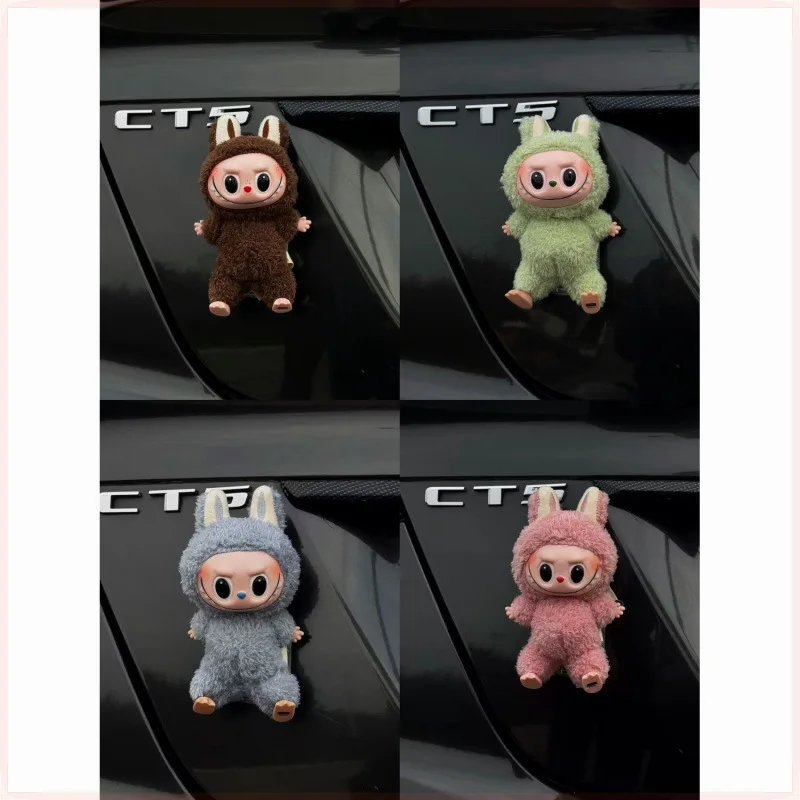 

Labubu Plush Toy Cartoon Girl Doll Gift Kawaii Car Rear Tail Pendant Cute Sofa Ornaments Labubu Car Decoration Wholesale