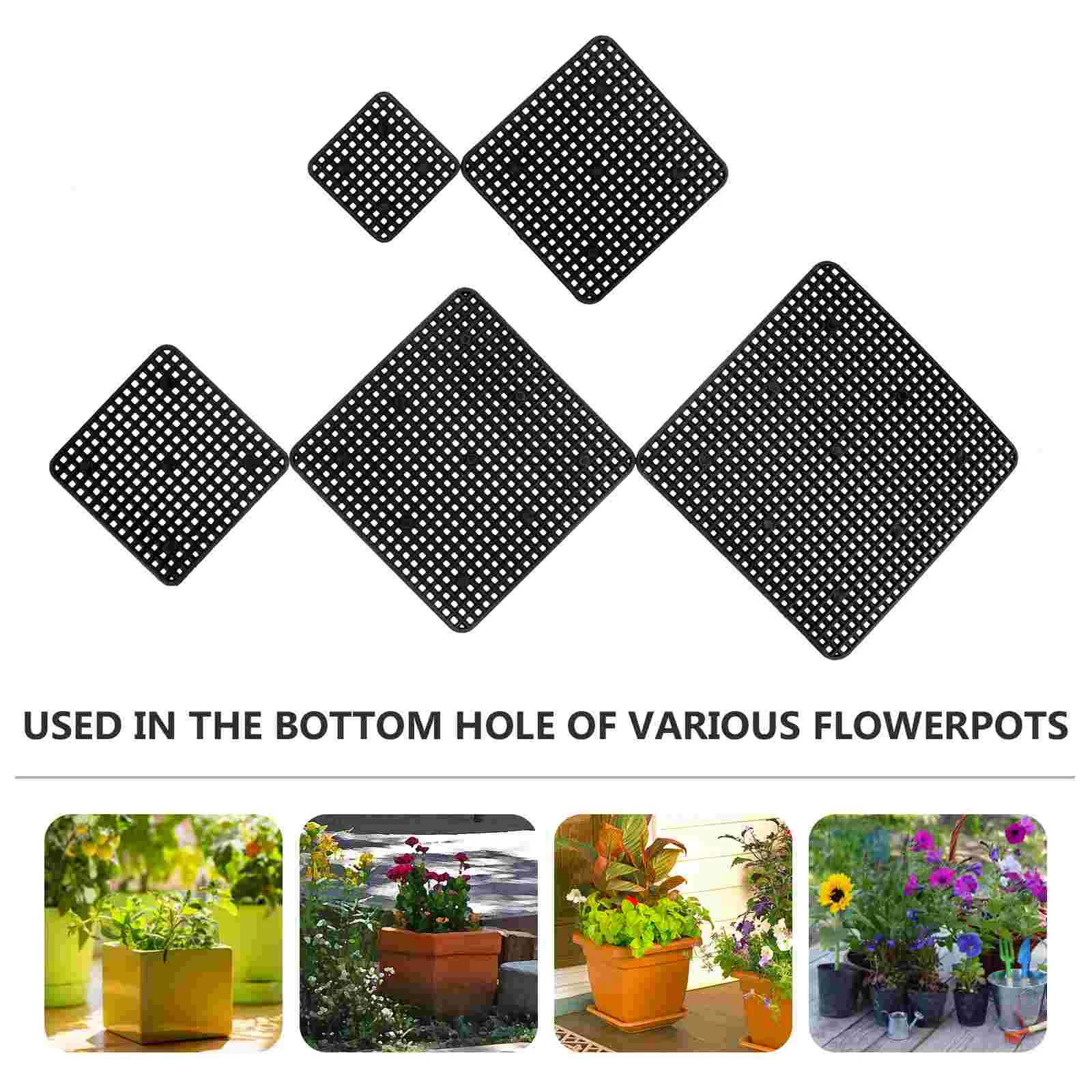 

20 Pcs Flower Pot Bottom Hole Pad Net Succulent Flowerpot Accessory Plant Cushion Base Mesh