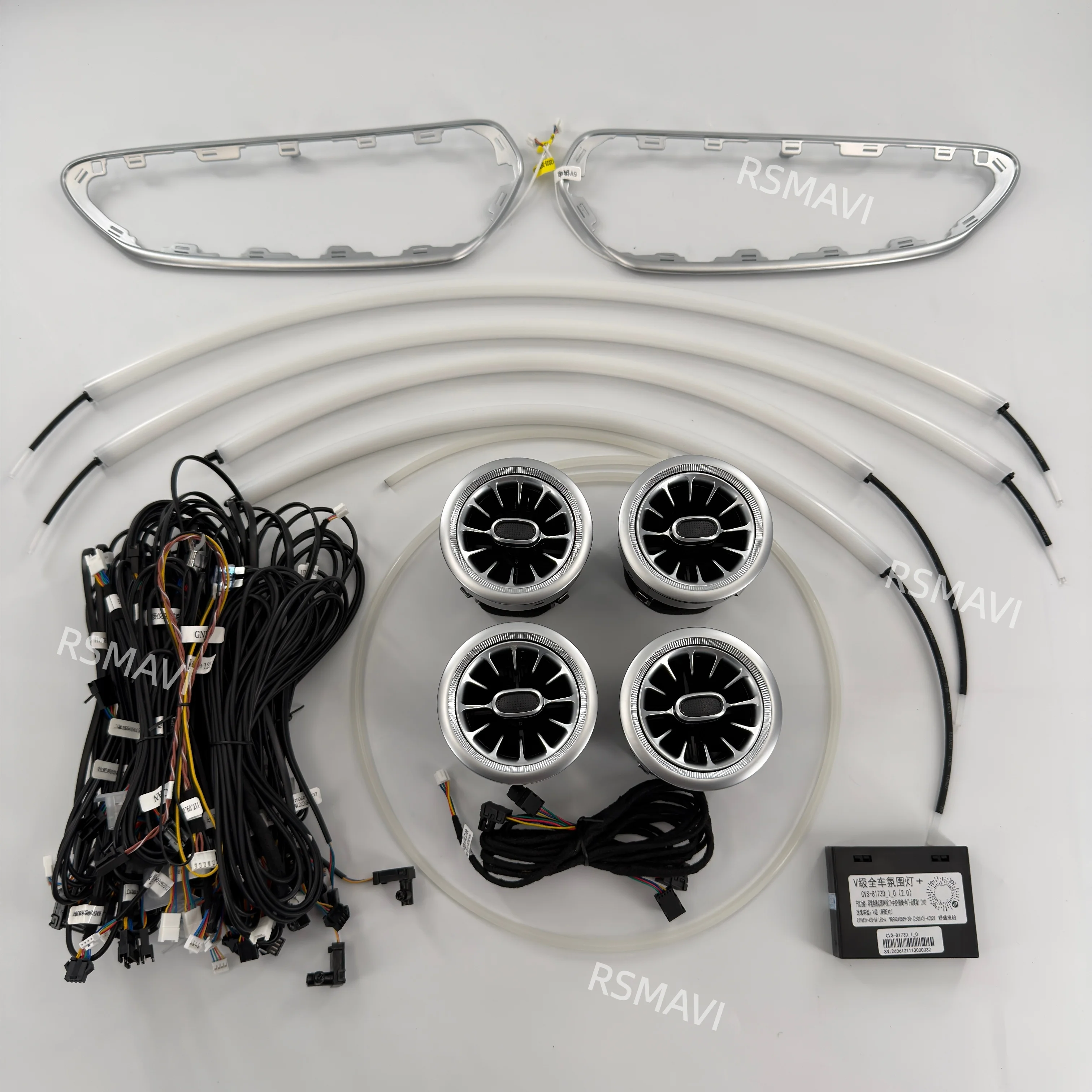 For Mercedes-Benz V-Class W447 2014-2023 Interior Trim Upgrade Active Ambient Lighting Retrofit Kit with Light Guides and Wiring