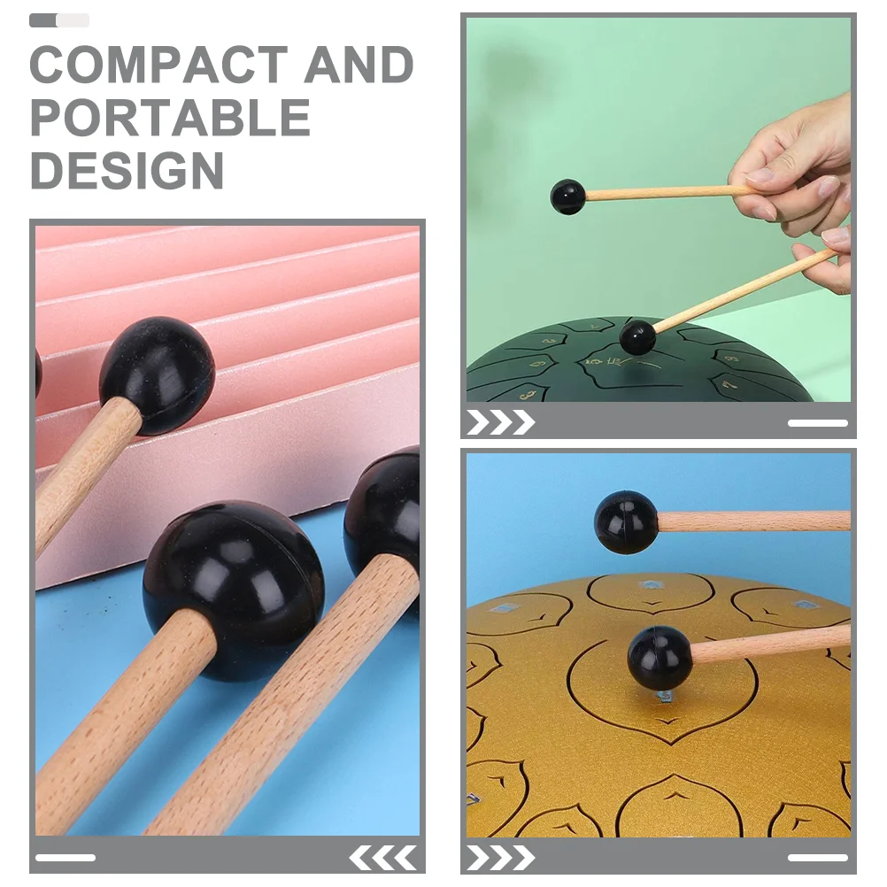 Baquetas etéreis para instrumentos musicais, 2 peças, pequena percussão de borracha, sem preocupações