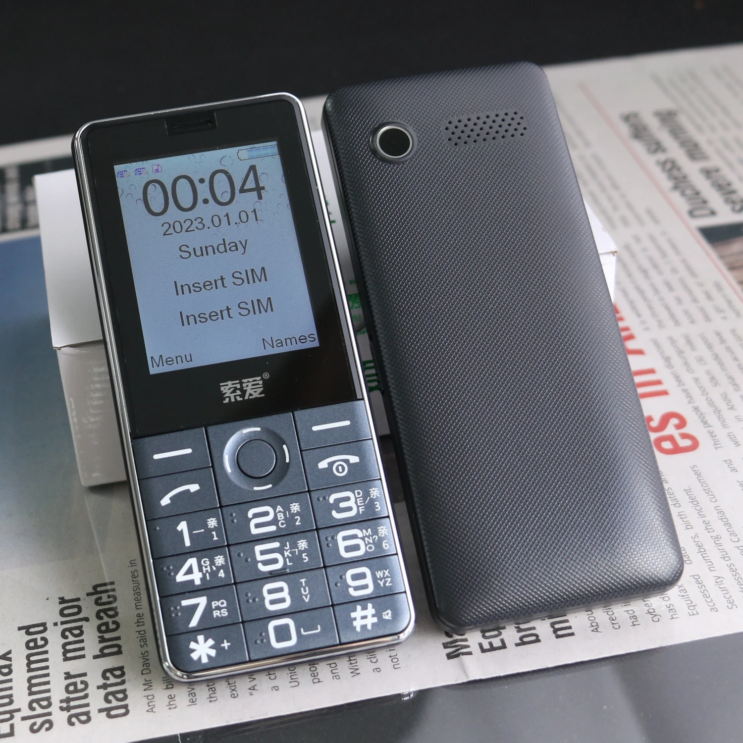 2G GSM Cheap Elderly Slim Mobile Phone Blind-Friendly Key Large Battery Long Standby Dual Flashlight SOS Call Blacklist Speed