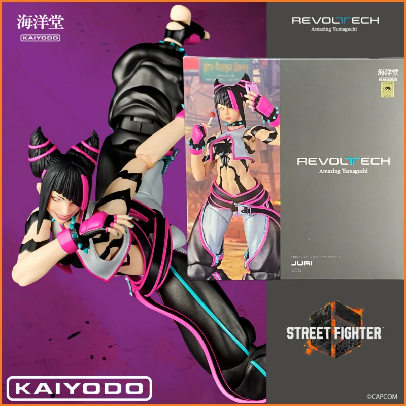 

2026 New In Stock Originate Kaiyodo Han Juri Movability Model Toys Revoltech AMAZING YAMAGUCHI SF6 Model Action Figure Toys