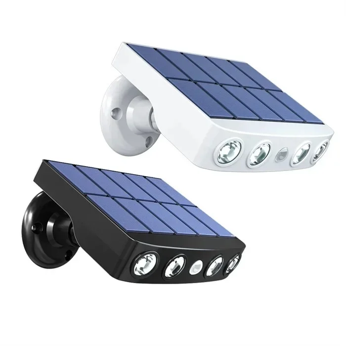 Luminária Solar 4 Leds Potência 2W Cor Branca Quente 5.5V Luzes do pátio Lâmpada de indução