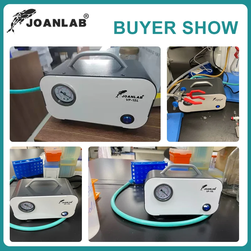 JOANLAB DC 12v Mini Oil-free Diaphragm Air Vacuum Pump Adjustable Pressure Laboratory Filter Pump Portable Lab Equipment