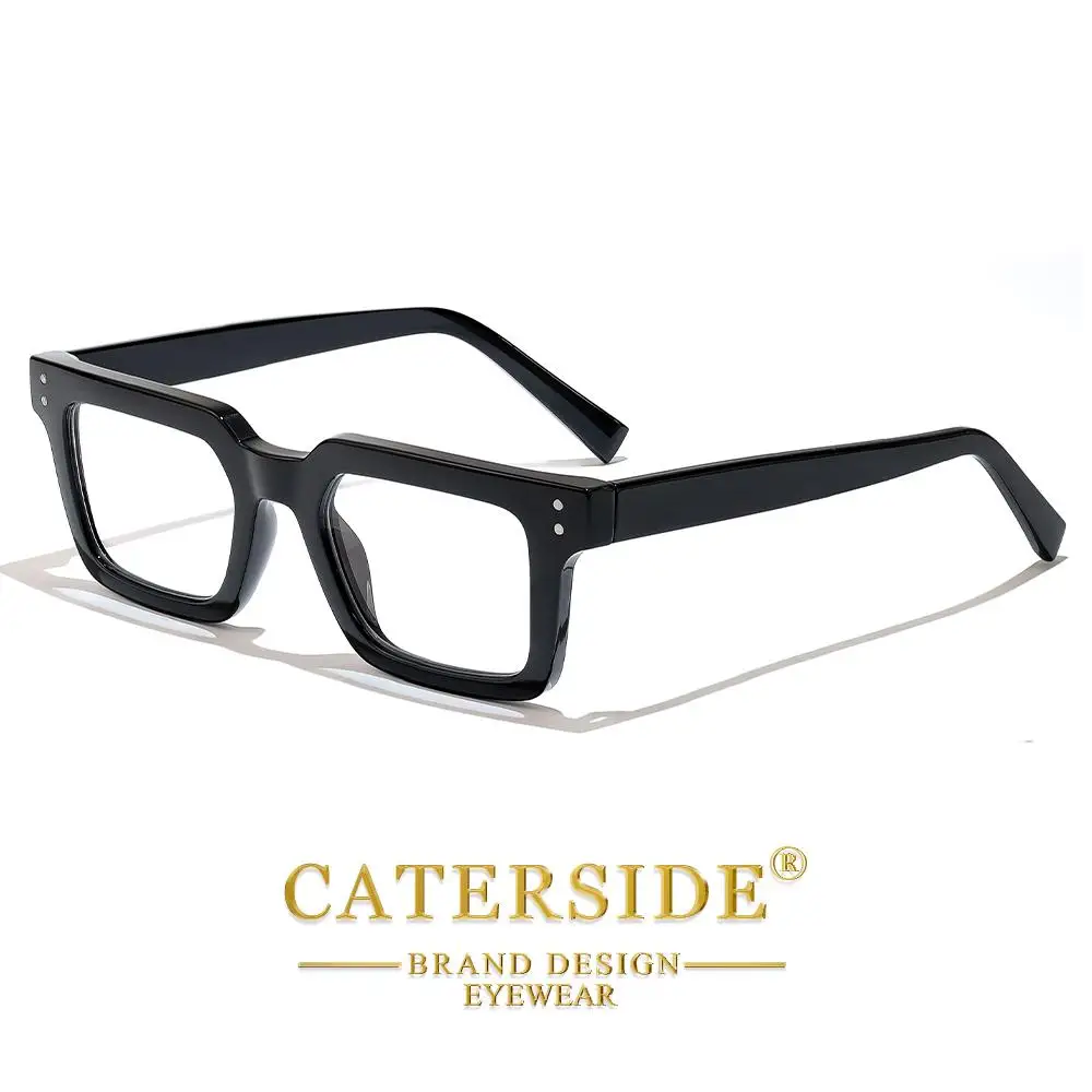 CATERSIDE Retro Herren Anti-Blaulicht-Brille Hochwertige Tr-90 Eckige Brillengestelle Damen Computer-Lese-Schutzbrille – Detail 3