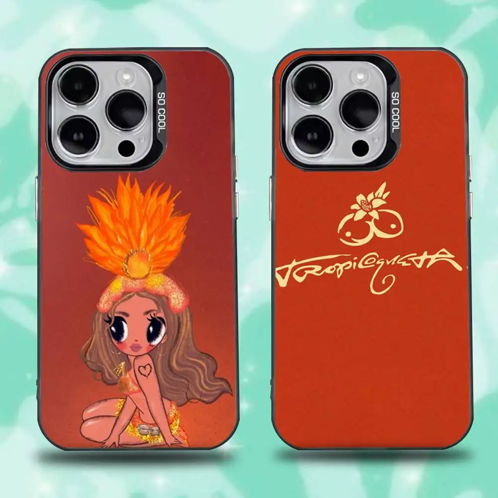 

K-Karol G Tropicoqueta For iPhone 11,12,13,14,15,16,17,Pro,Max,Plus,E,Air,Mini Phone Case IMD Matte Black