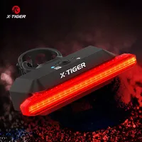 X-TIGER Red LED Bike Tail Light 6 Mode Super Bright USB Rechargeable Rear Bike Light IPX5 Waterproof Warning Bicycle Lights