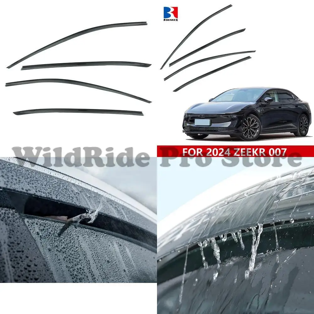 

1 set For WINDOW VISOR for Zeekr 007 2023 Car Door Rain Guard Side Window Sun Visor Wind Deflector