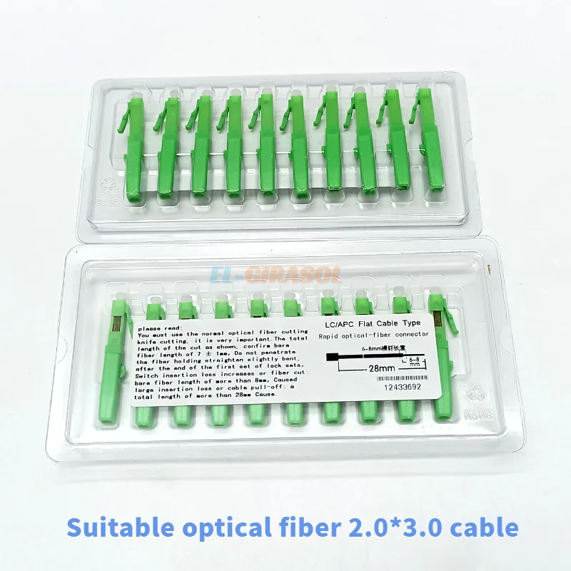 Fiber Optic Fast Connector SC APC Quick Cold Connection Adapter For Telecommunication SC UPC 2.0mm/3.0mm Drop Cable FTTH