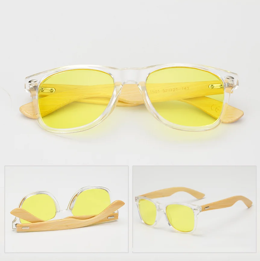 Bambusholzbeine, schwarz, verschreibungspflichtige Myopie-Sonnenbrille für Herren und Damen, Designer, quadratisch, getönte Kurzsichtigkeitsbrille, Schatten, Fahrbrille – Detail 12