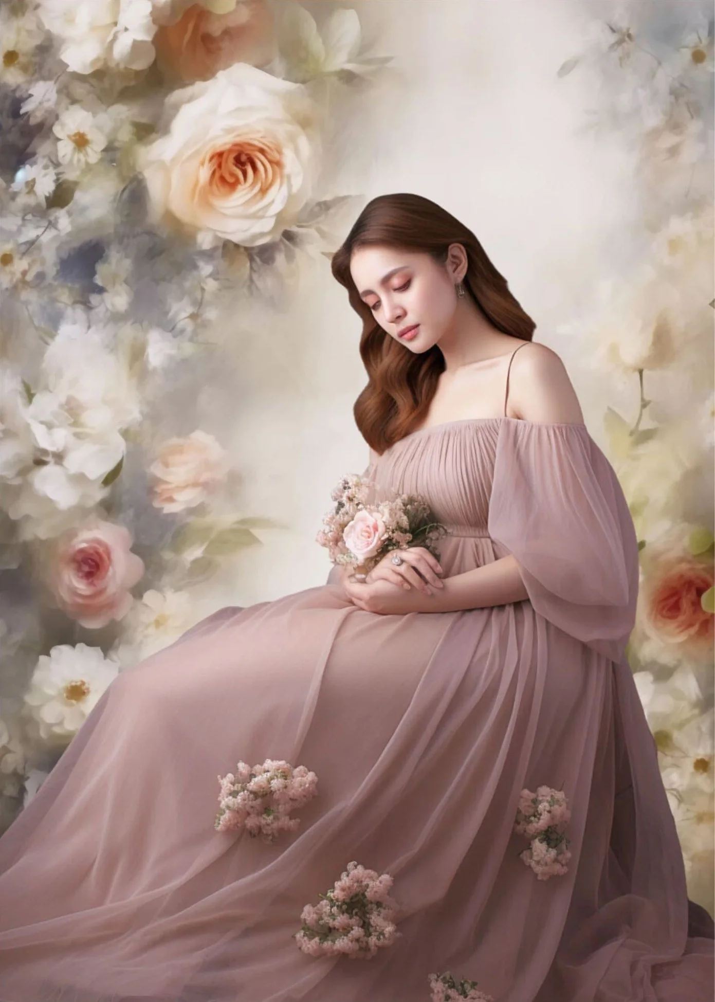 Mehofond-写真スタジオの背景、夢のような油絵、大人のための花の背景、誕生日、結婚式、マタニティポートレート、写真スタジオの装飾